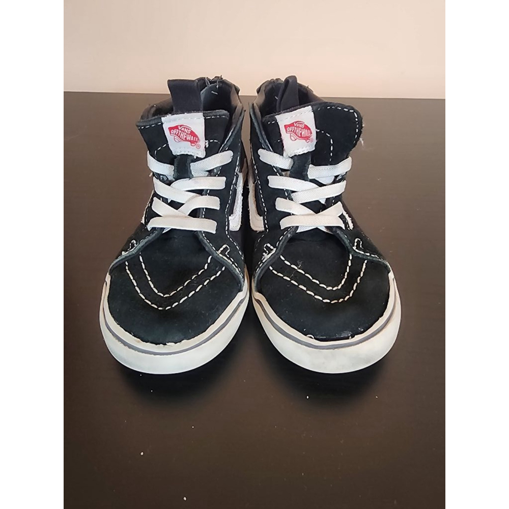 Boys Vans Sneakers Size 10 Black - Picture 2 of 7